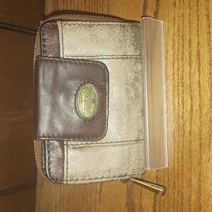 Fossil Women's Brown and Gold Wallet